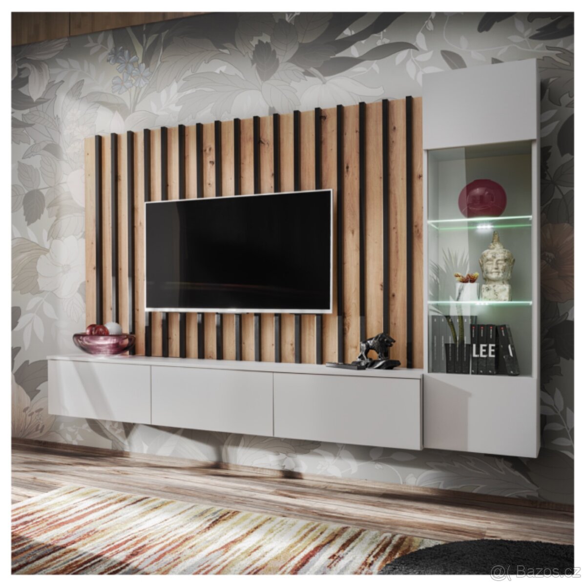 Nová Obývací stěna Virta Sconto dub artisan/světle šedá
