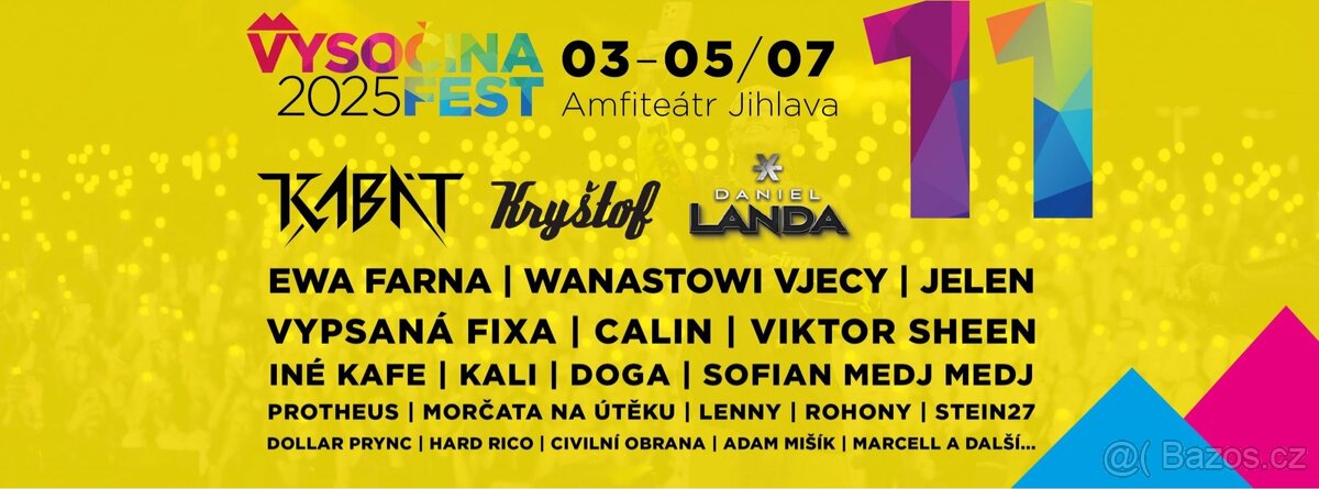 2 celofestivalové lístky VYSOČINA FEST