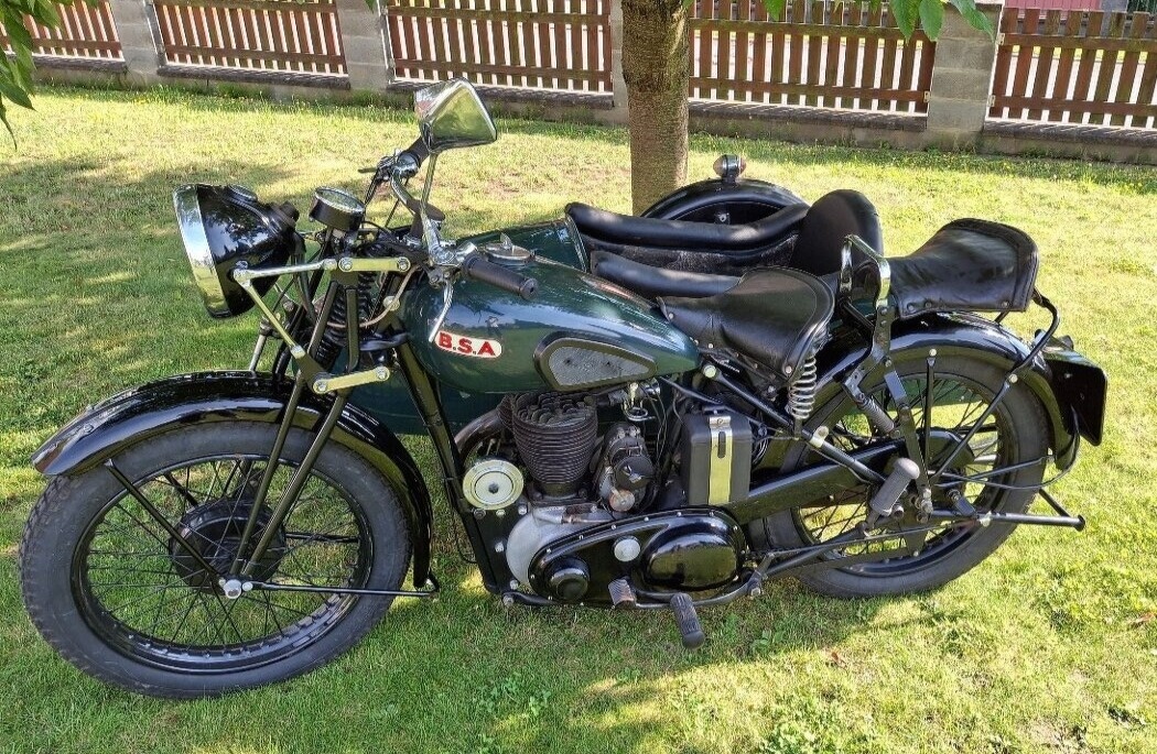 BSA m20 r.v. 1937 sidecar, s TP a SPZ