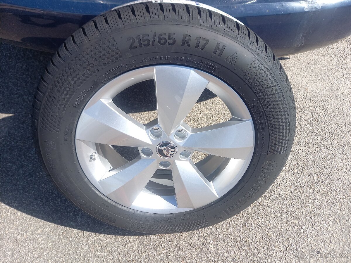 Š.Kodiaq,(2)/VW Tiguan -NOVÁ zimní Alu sada s TPMS-215/65R17