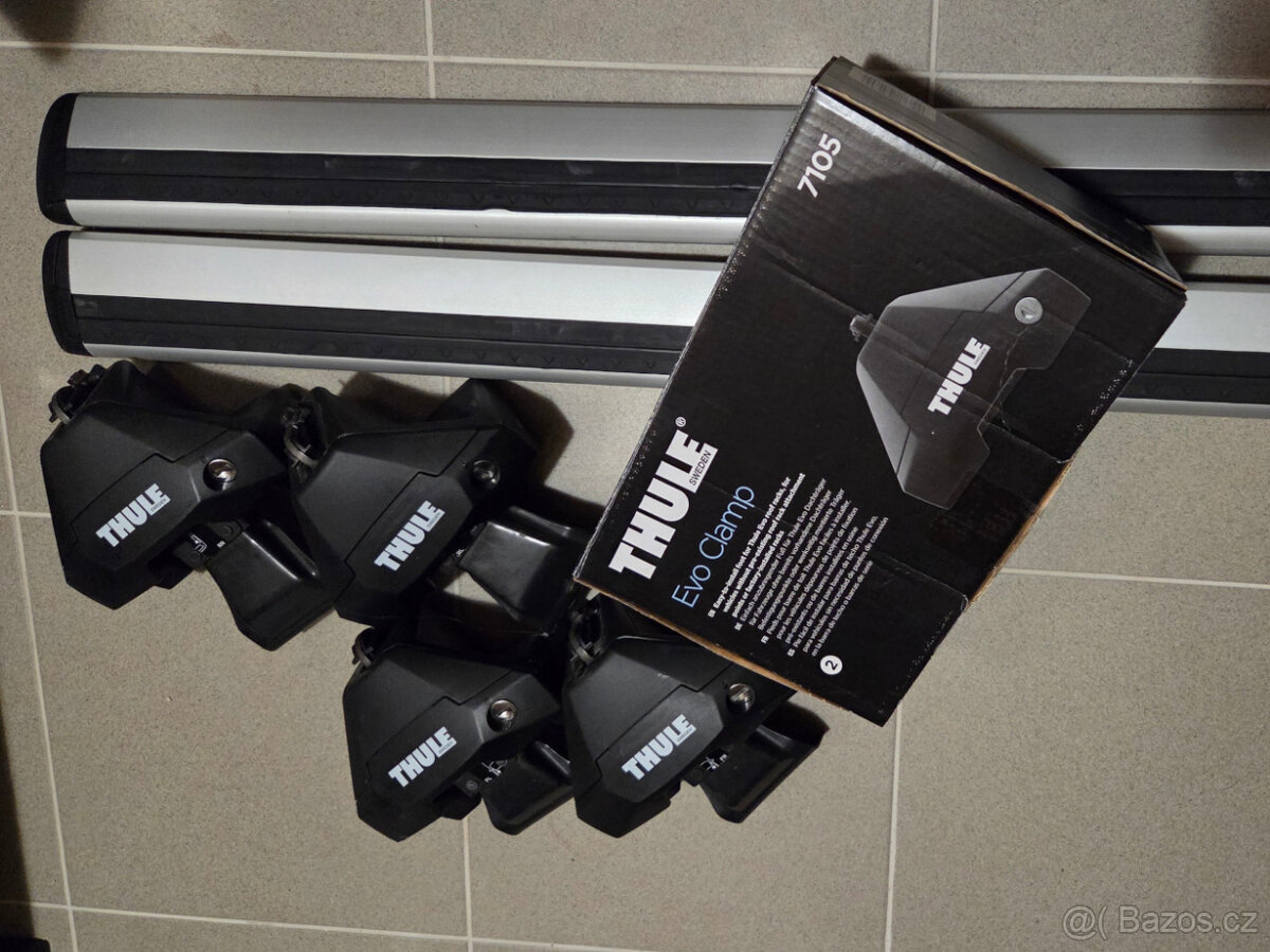 Střešní nosič Thule WingBar Evo a Evo Clamp (7113+7105)