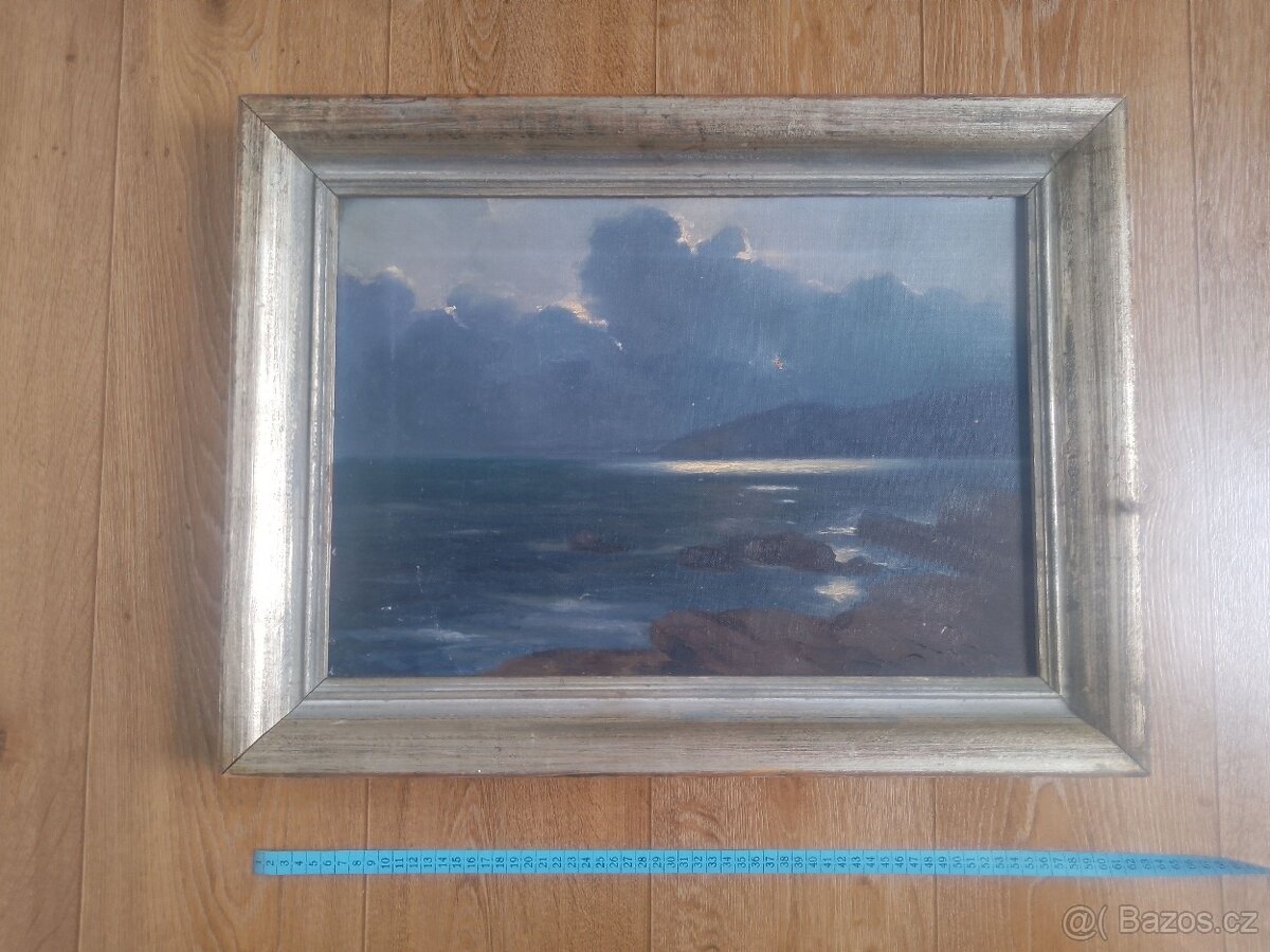 Obraz starožitný olej Láďa Ehrlich