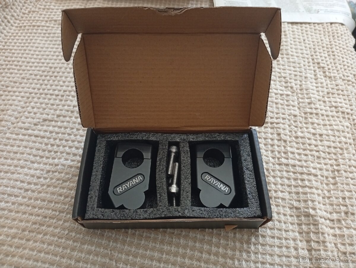 Zvýšení Řídítek pro motocykly, černá, průměr 22 mm (1 pár)
