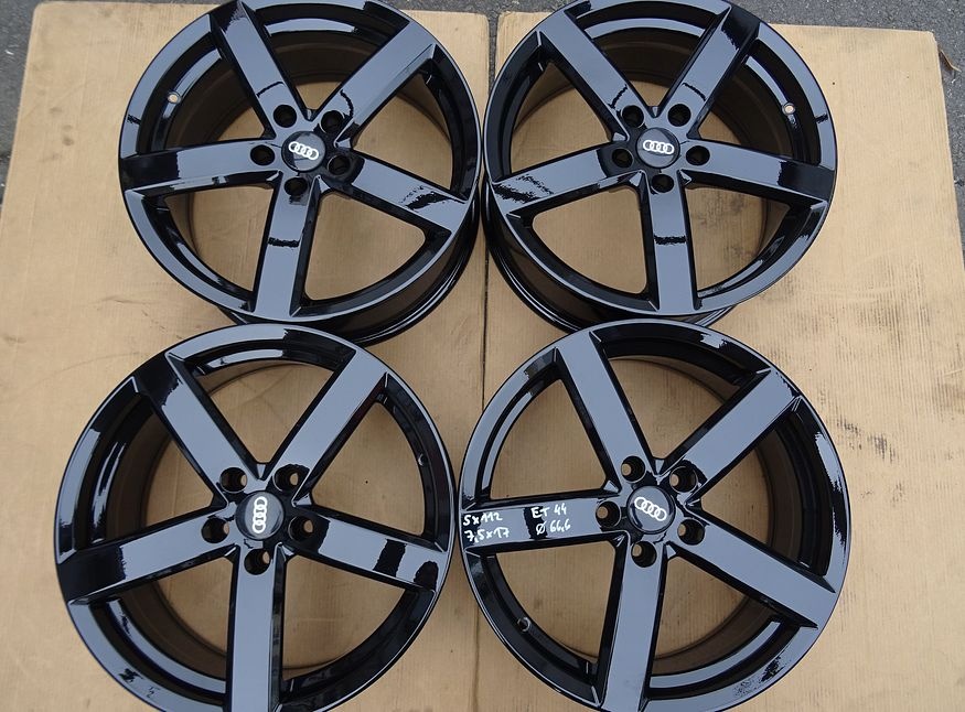 Alu disky černé na Audi, VW, 17", 5x108, ET 44, šíře 7,5J