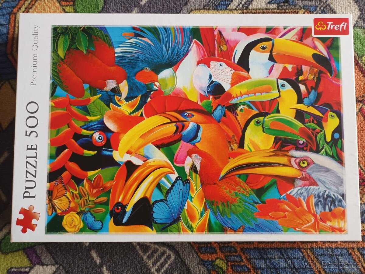 Puzzle Ptáci 500 ks, rozbalené, ale kompletní