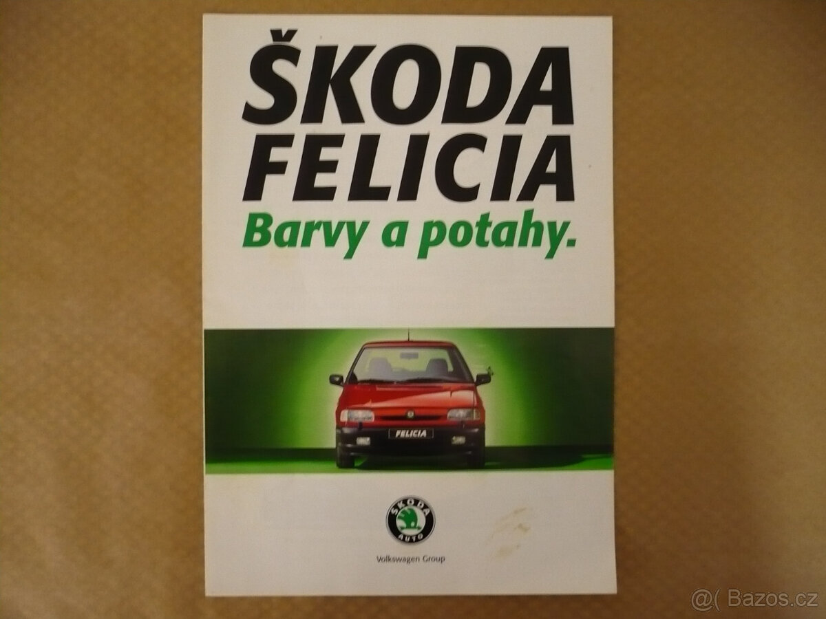 Prospekt Škoda Felicia barvy a potahy 02/1995