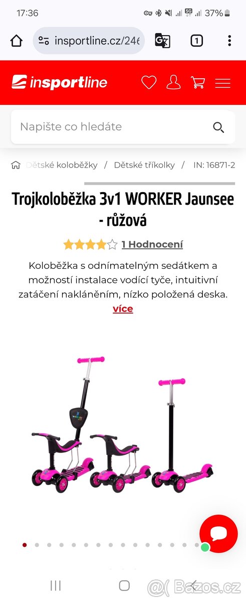 Koloběžka 3v1