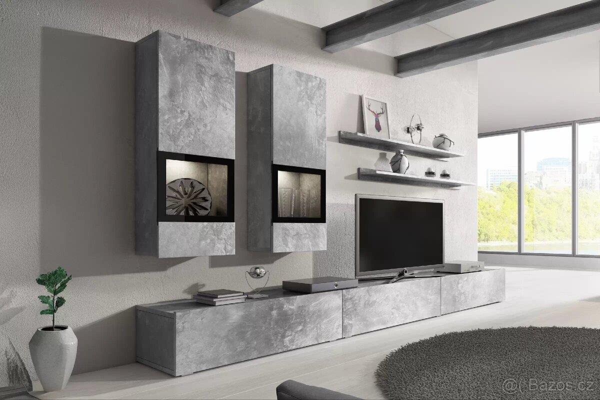 Obytná skříň - Beton světlý (NEROZBALENÉ)