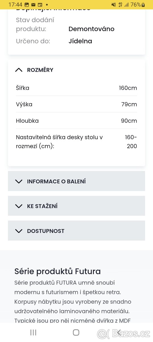 Jídelní stůl