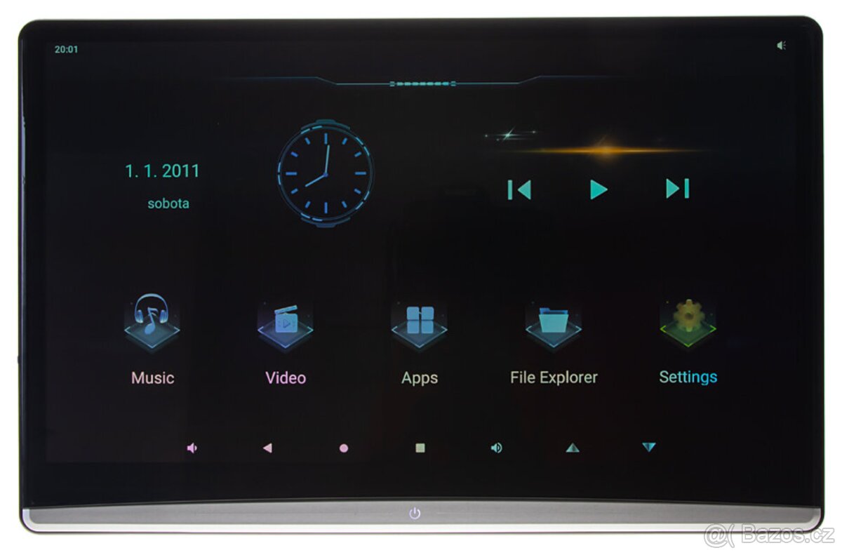 LCD monitor 12,5" OS Android/USB/SD/HDMI in/out s držákem n