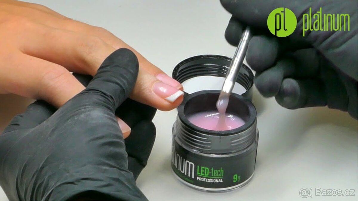 LED-UV Stavební gel RUBBER IQ Soft Pink samovyrovnávací 40 g
