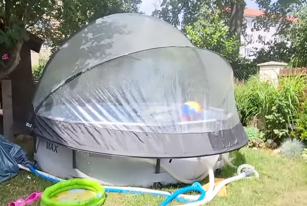 Bazen BestWay 3,05m, kupole písk. filtrace a solar panel