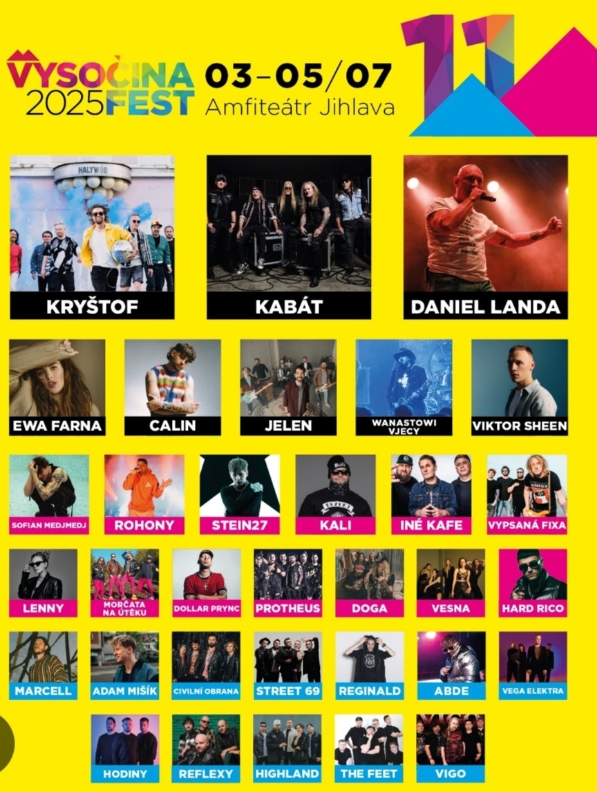 VYSOČINA FEST Jihlava - prodám 2 vstupenky.