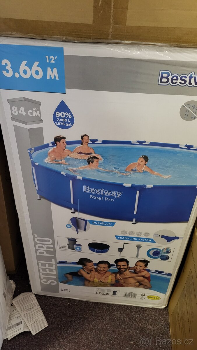 Bazén Pro s filtrací + skimmer+ teploměr. PC 4699 Kč + plová