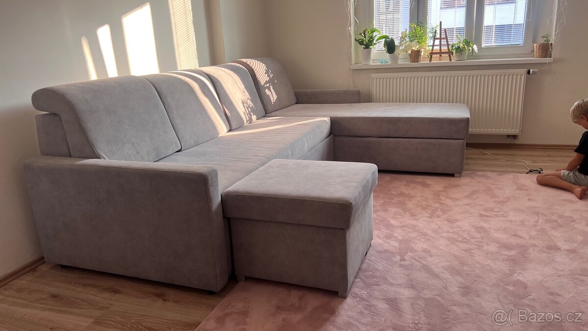 Exklusivni sedačka na každodenní spaní 280/100/195 taburet