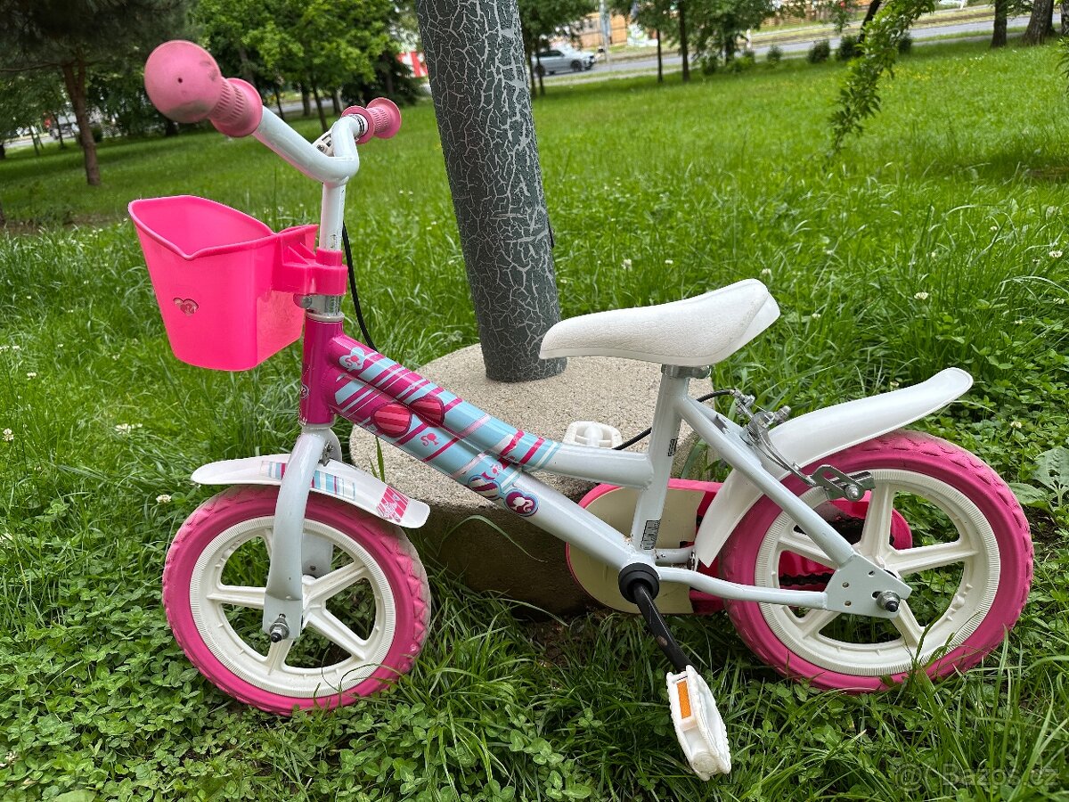 DINO BIKES 12" Barbie s košíčkem.