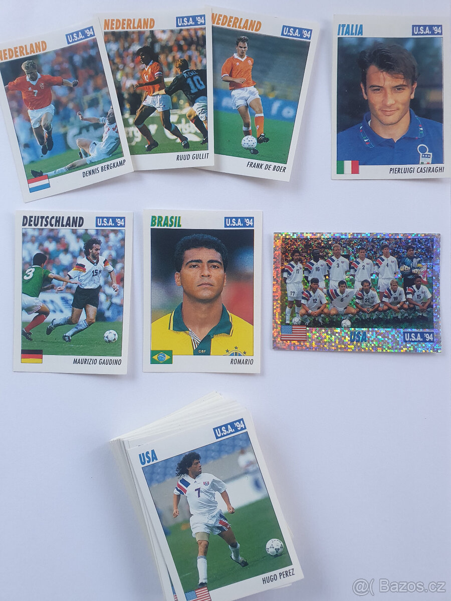 Kartičky fotbalistů MS USA 1994, 72 kusů