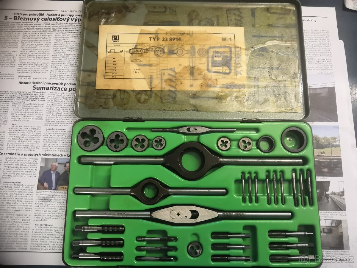 P:sada závitníků narex M1 HSS