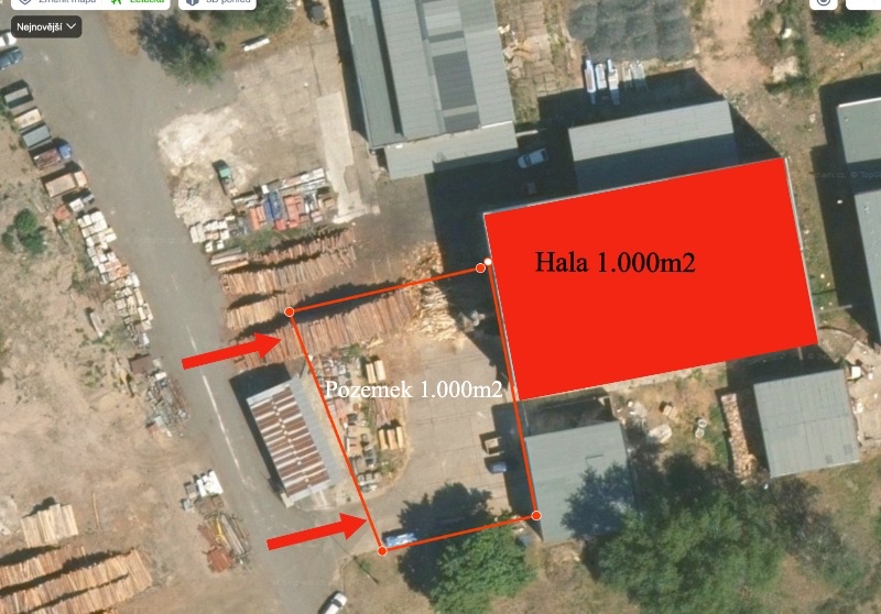 PRONÁJEM, haly 1.000m2, Chomutov
