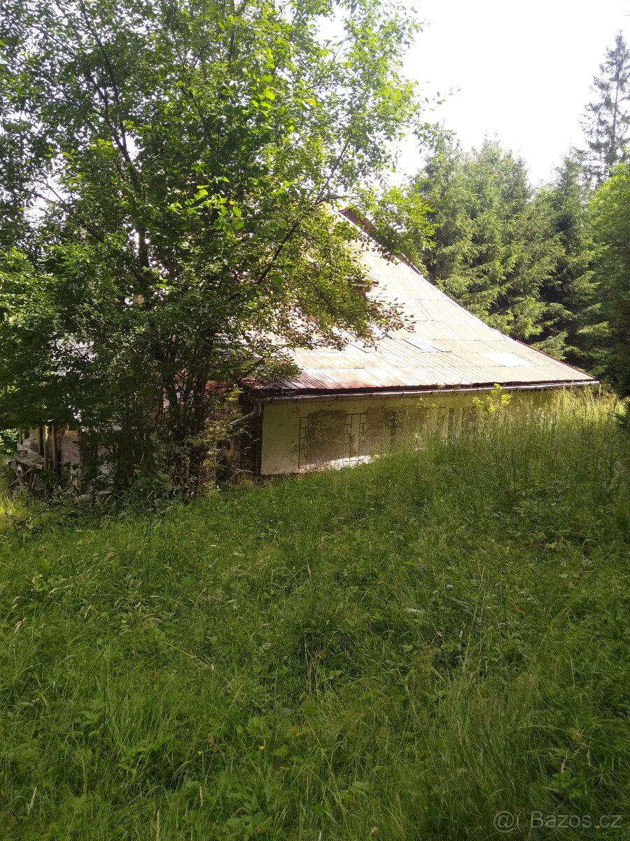 Chalúpka na samote u lesa úžasné okoli