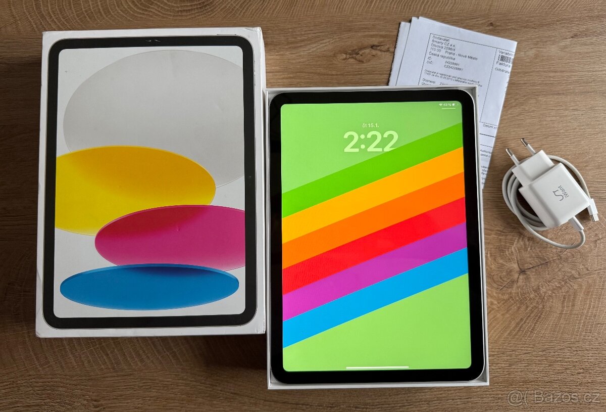 Apple iPad 10 gen. 64 gb, silver, ZÁRUKA