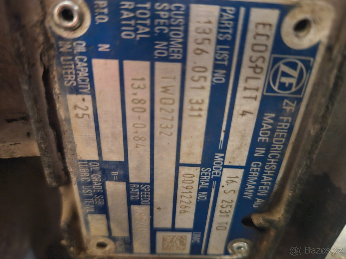 PŘEVODOVKA ECOSPLIT IV 16 S 2531 NOVÁ I REPAS