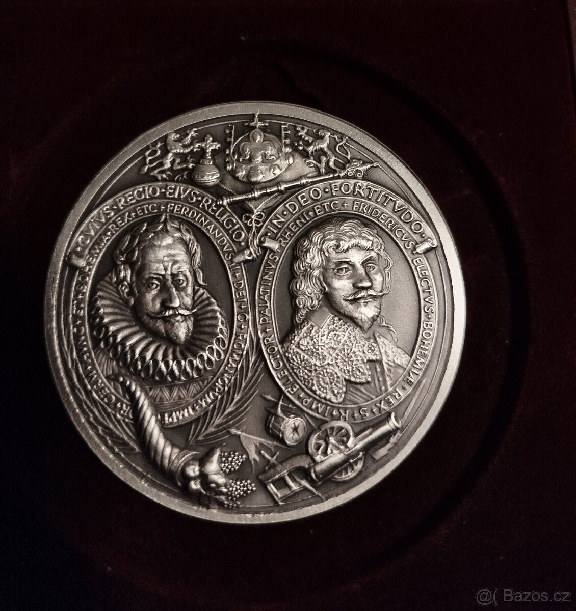 Stříbrná medaile 400 výročí bitvy na Bilé hoře 167,60 g.70mm
