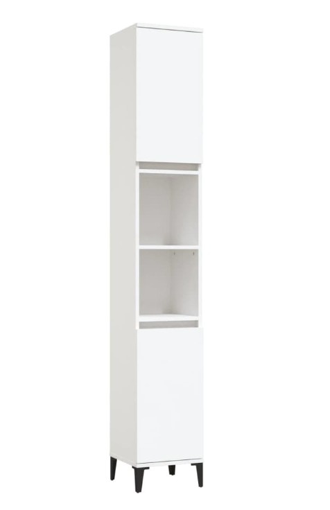 Koupelnová skříňka bílá 30 x 30 x 190 cm kompozitní dřevo
