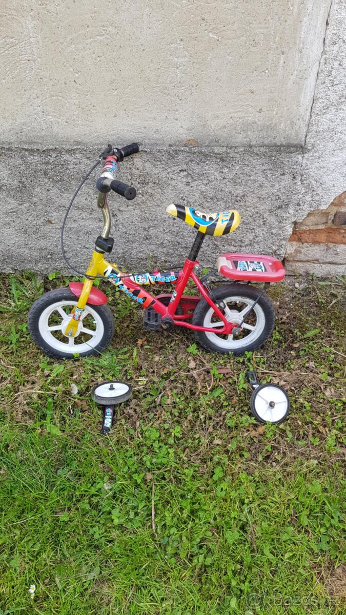 Dětské kolo s pomocnými kolečkama velikost 12 značka tyger