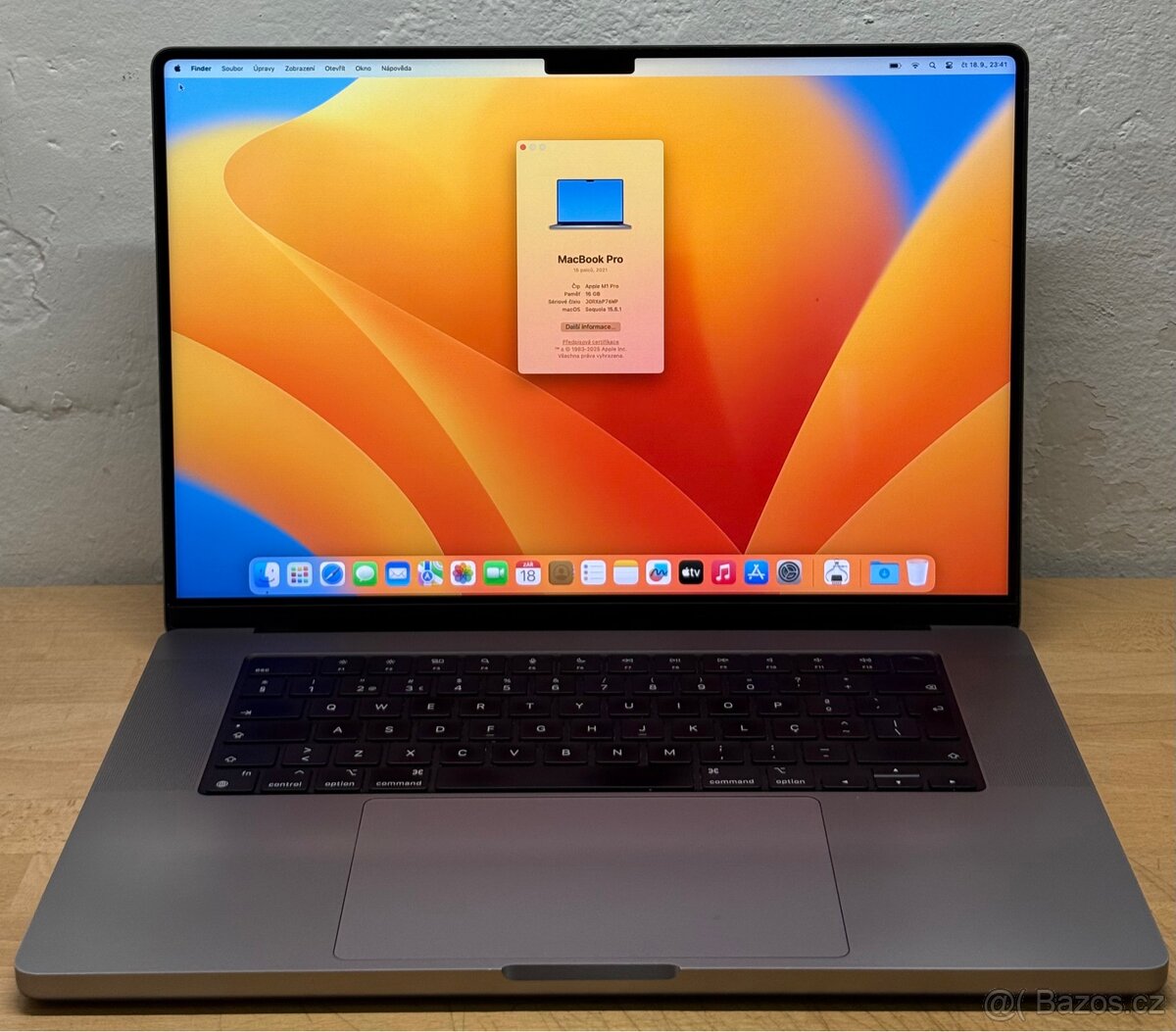 MacBook Pro 16” 2021 /16GB RAM/M1 Pro/512GB SSD/Záruka