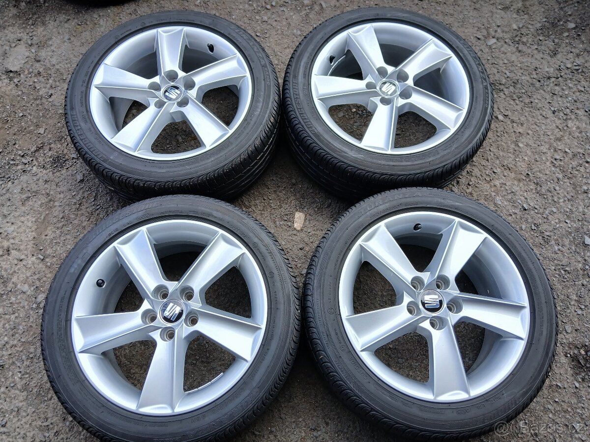 Prodám sadu Orig Alu kol Škoda 215/45R16 letní