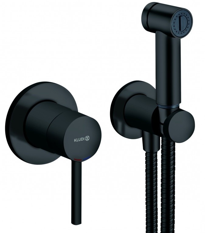 Kludi Bozz - baterie pod omítku s bidetovou sprškou, černá