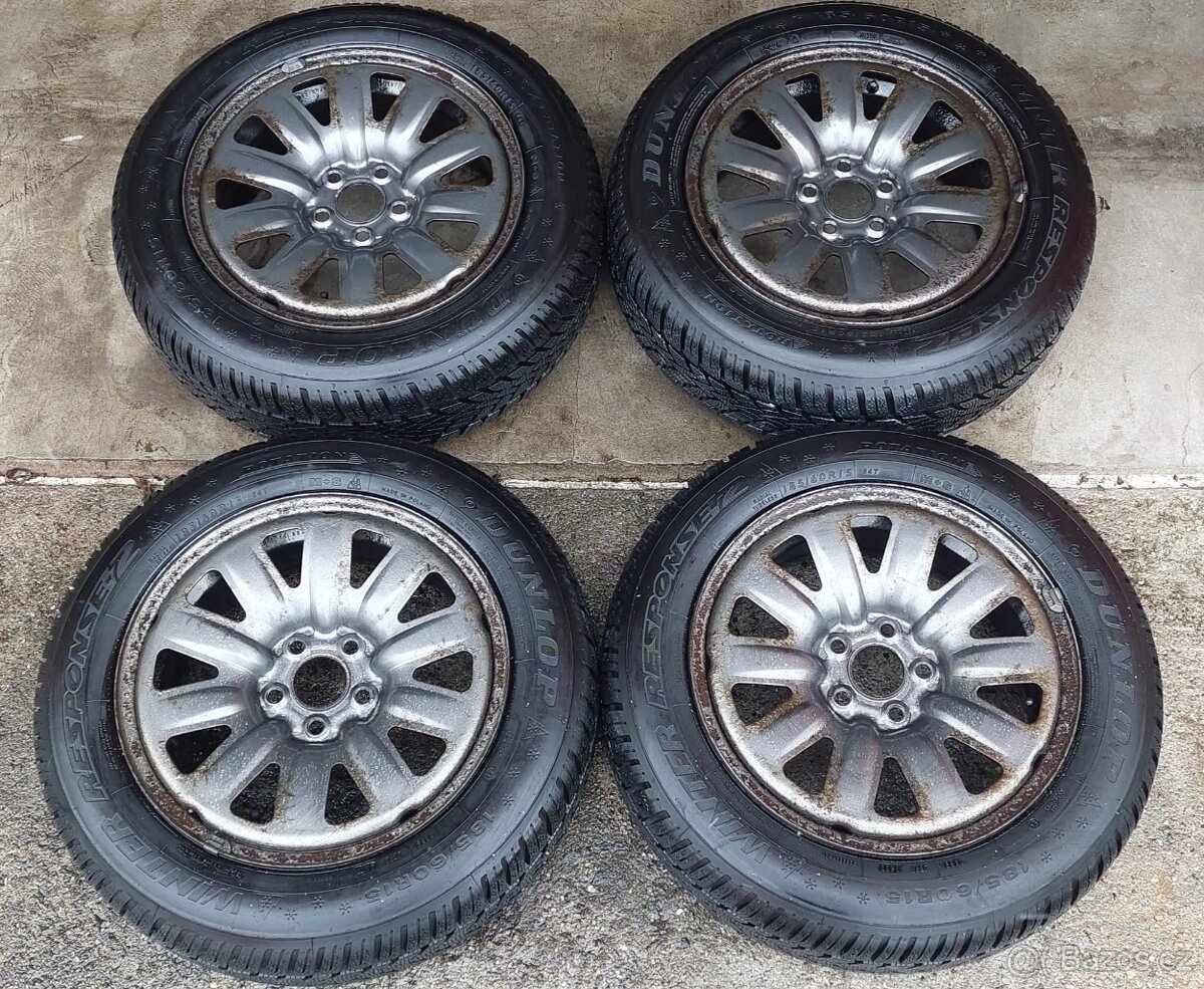 Komplet hybrid.zim.kola15"-Fabia II.+III.,Rapid+pneu DUNLOP