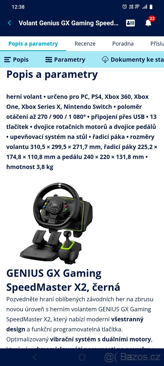 Volant na PS4, Xbox 360 a one