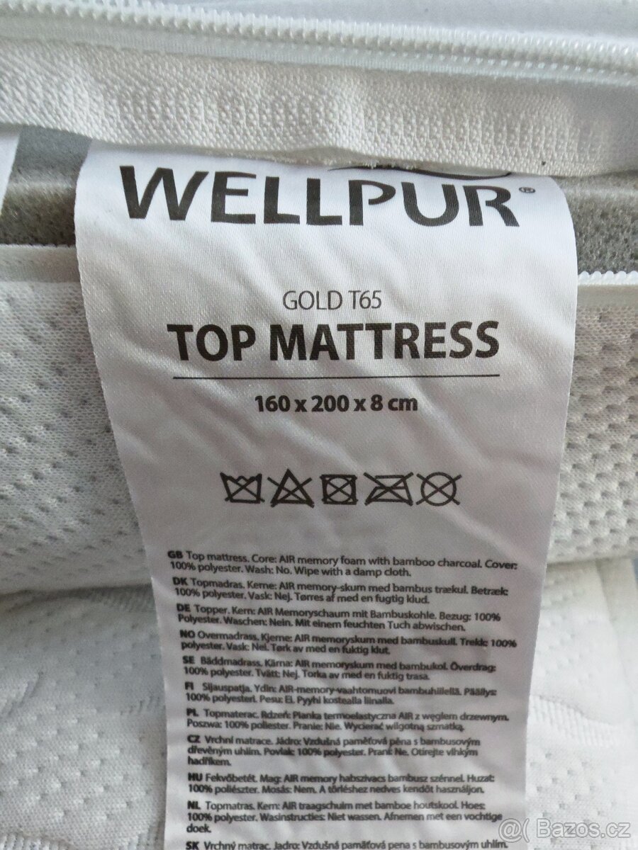 Top mattress Wellpur 160x200