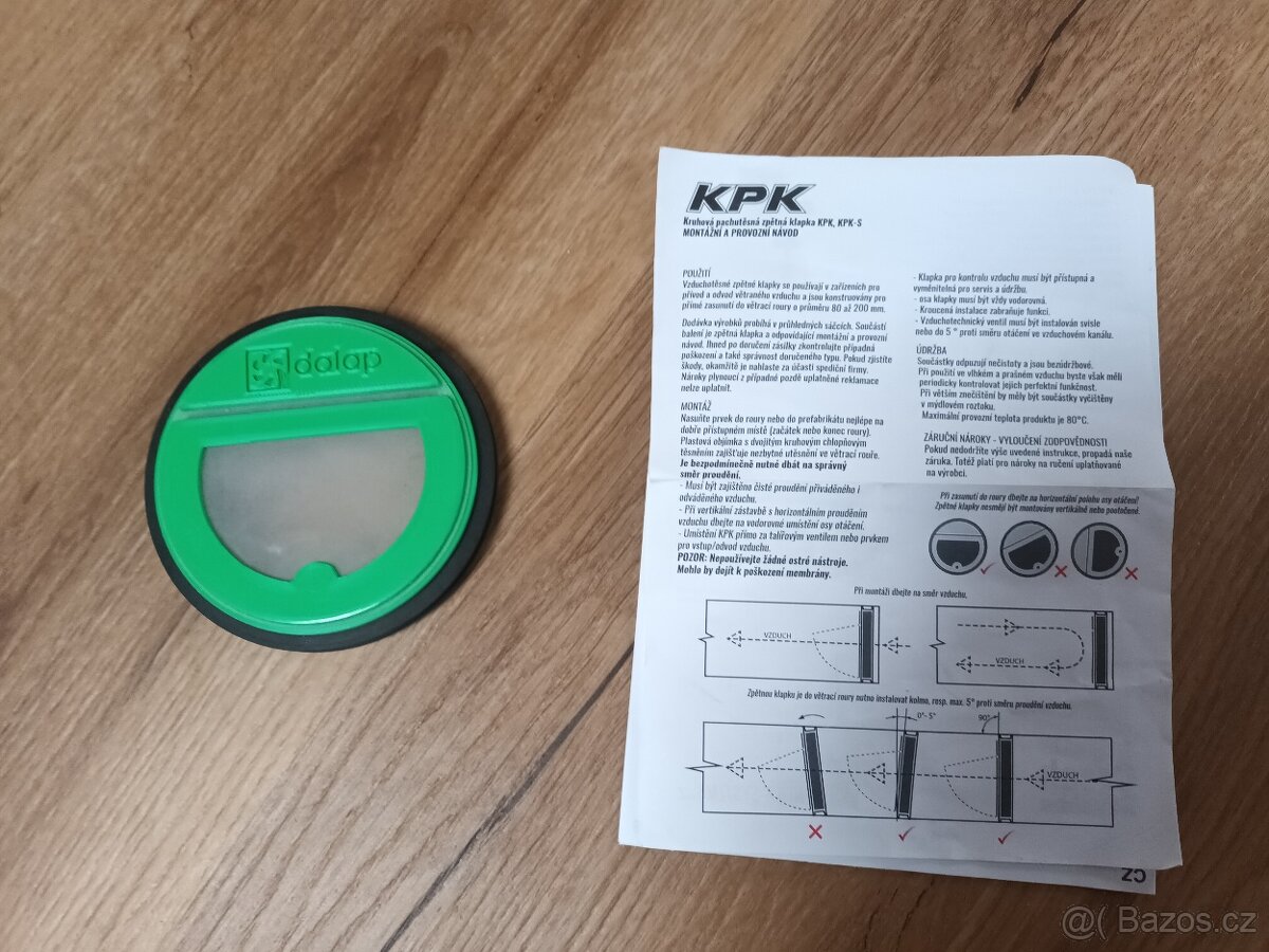 Dalap zpětná klapka 100mm