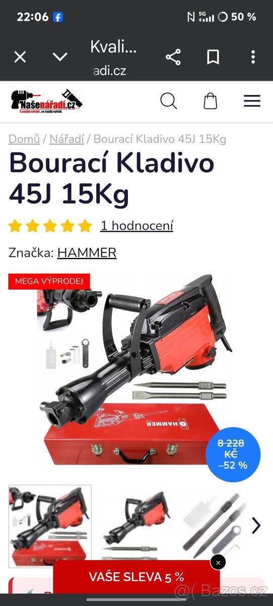 Lešení Míchačka bourací kladivo