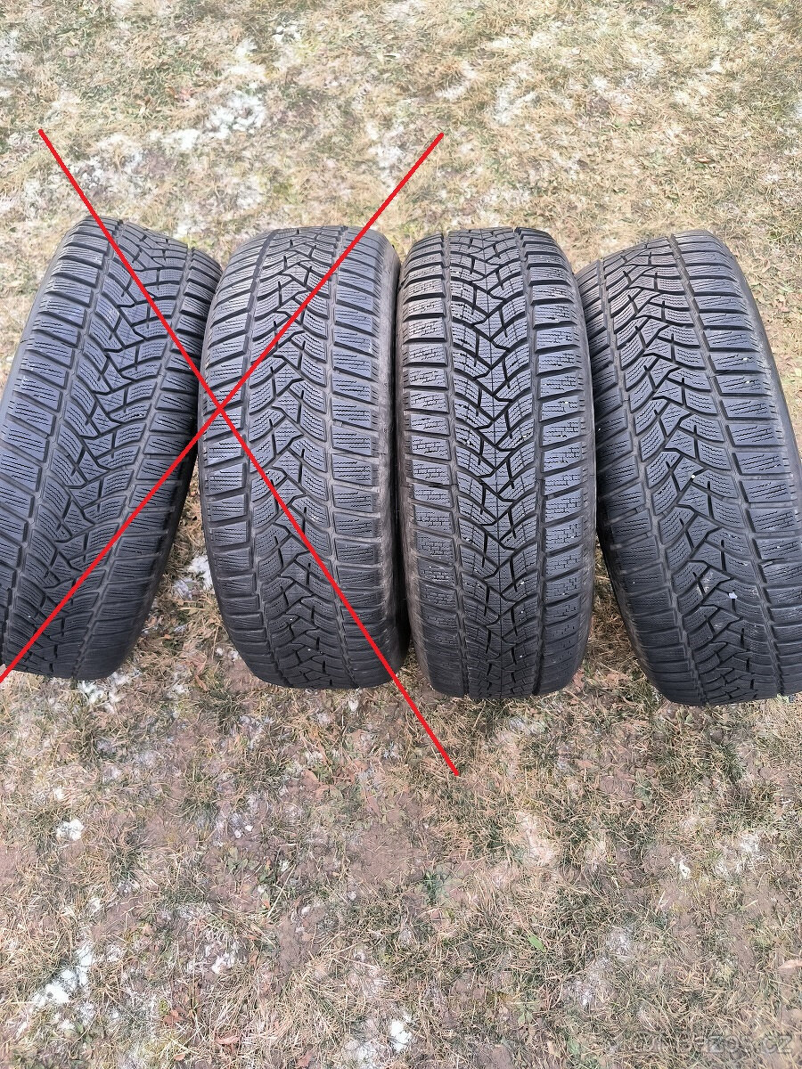 2 zimní pneumatiky 215/60/16 DUNLOP