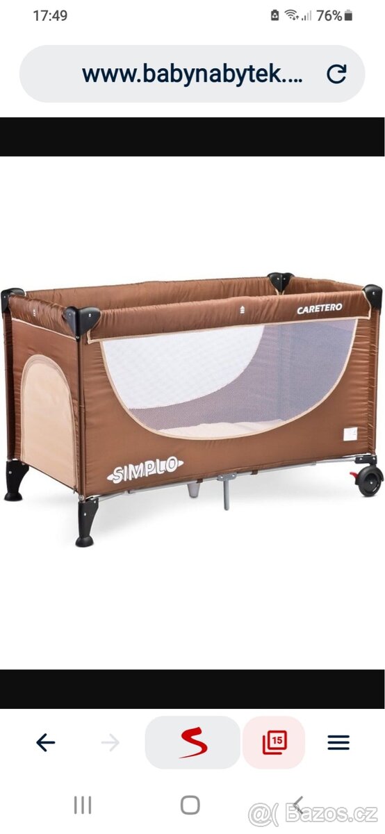 Rozkládací cestovní postýlka