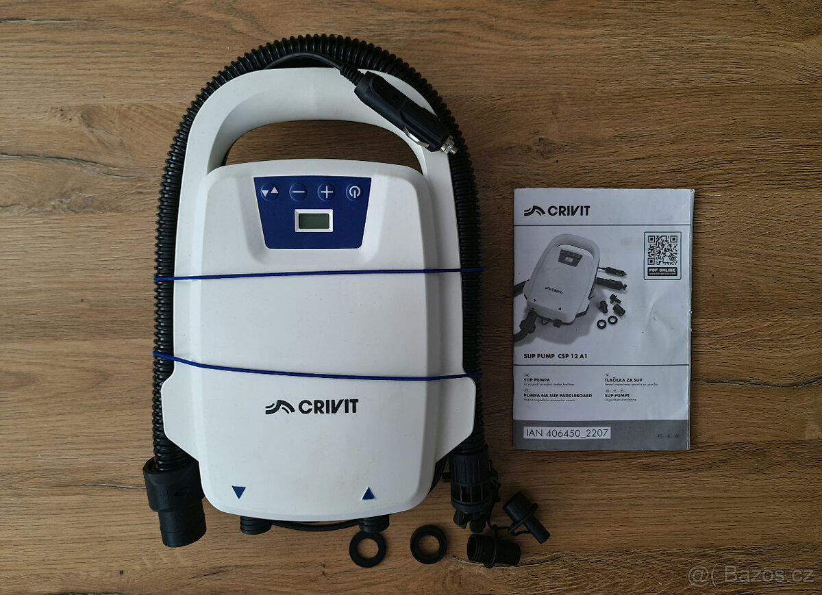 CRIVIT Elektrická pumpa na 12V (autozásuvka) pro paddleboard