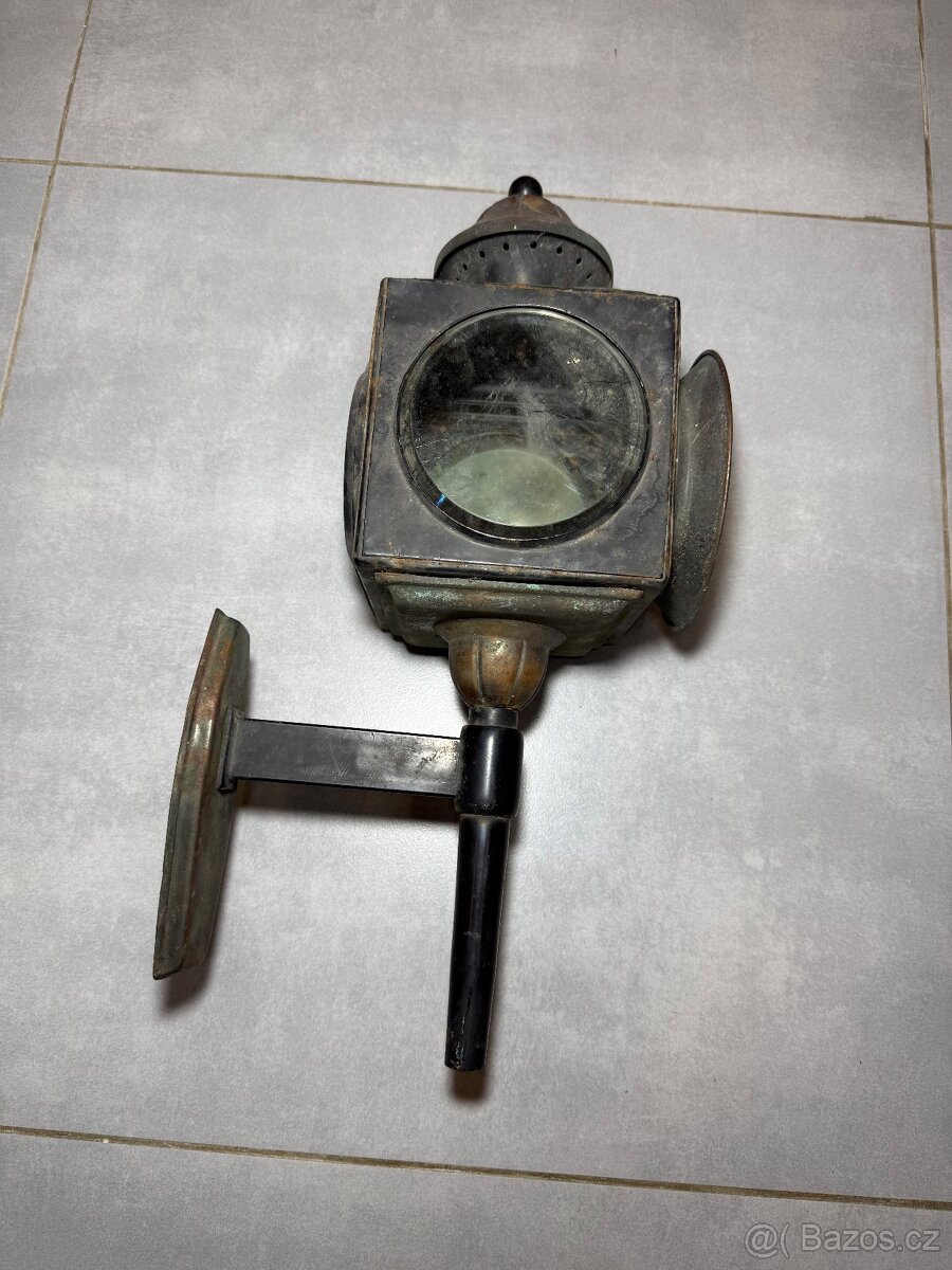 Starožitná kočárová lucerna/lampa rok 1900