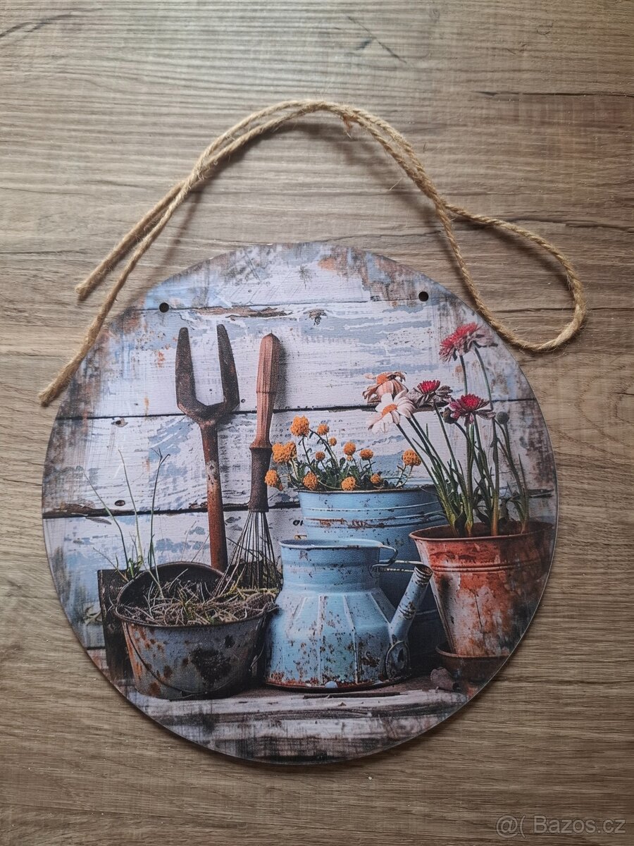 Dřevěná cedule průměr 20cm