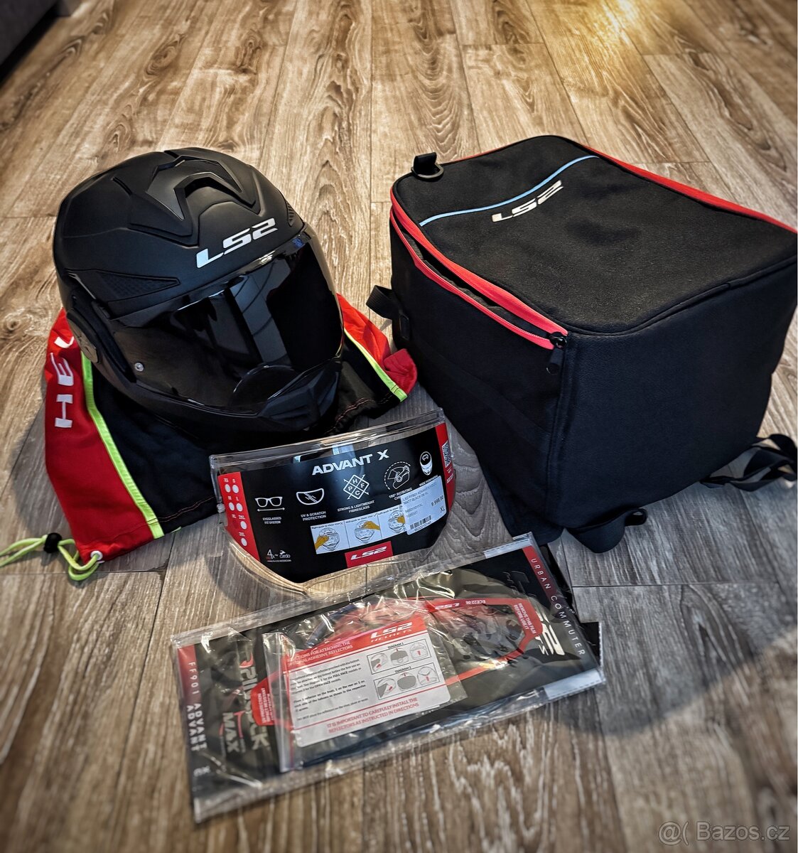 Překlopná helma LS2 Advant X - černá matná vel. XL
