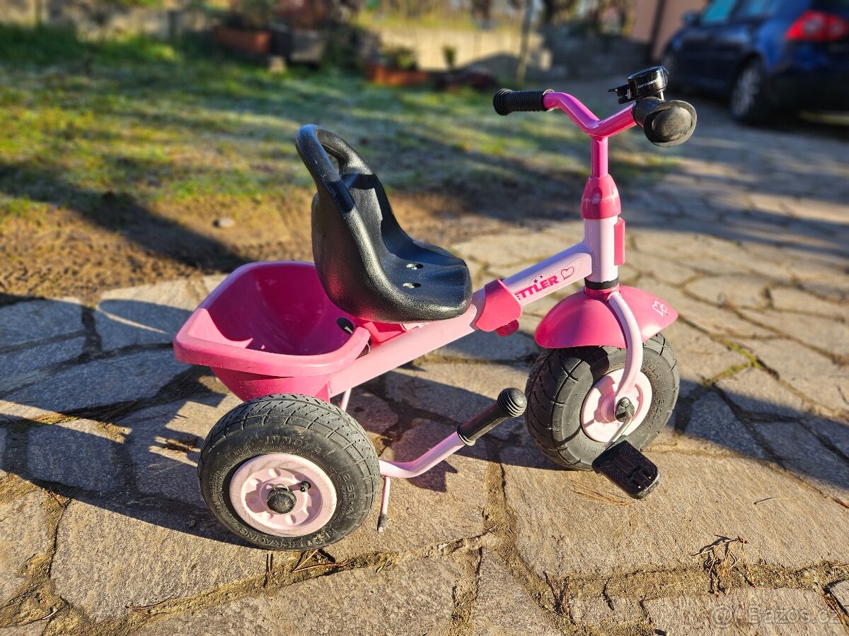Nastavitelná dětská trojkolka Kettler s vodící tyčí