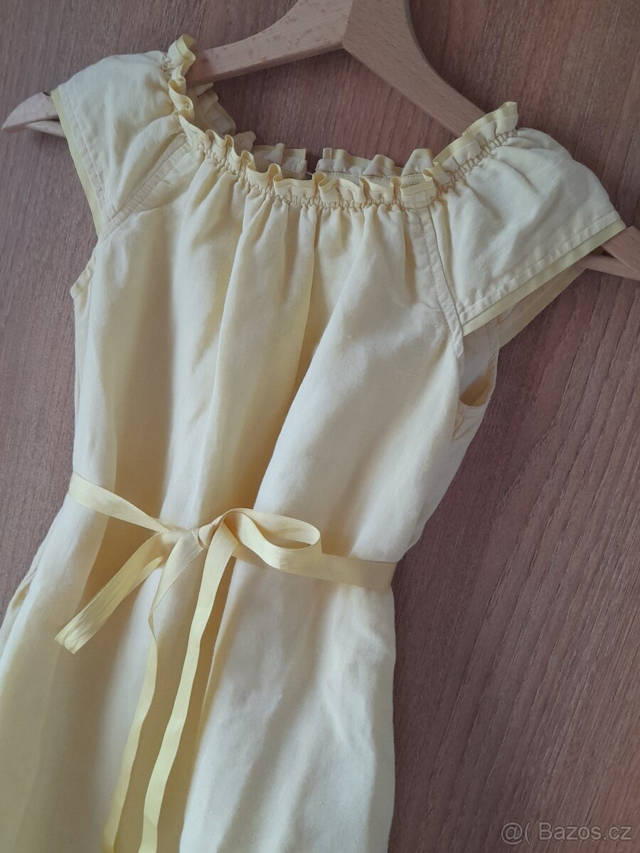 Šaty z lněné směsi POMPdeLUX, vel. 122/128