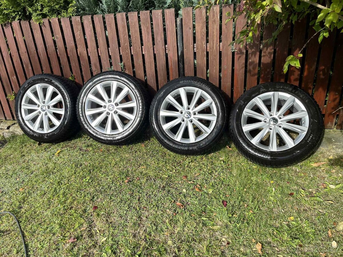 Volkswagen alu kola 19" s zimními pneu Bridgestone Blizzak 