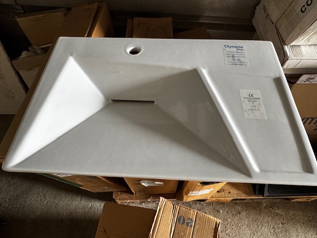 umyvadlo keramické - design kubistický 75cm