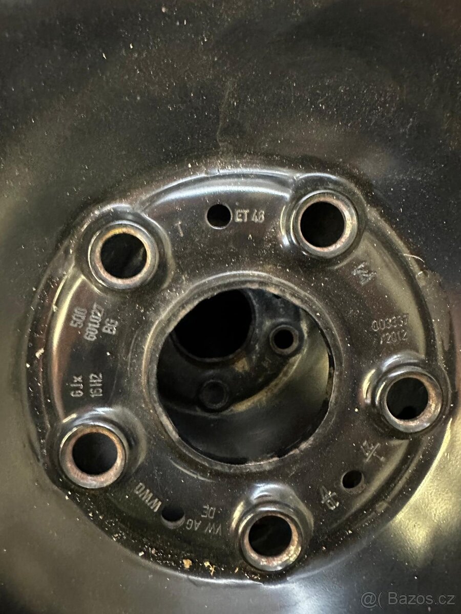 Prodam plechove disky R16, ET48, 5x112, škoda