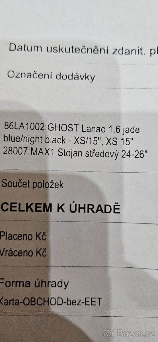 Jízdní kolo Ghost