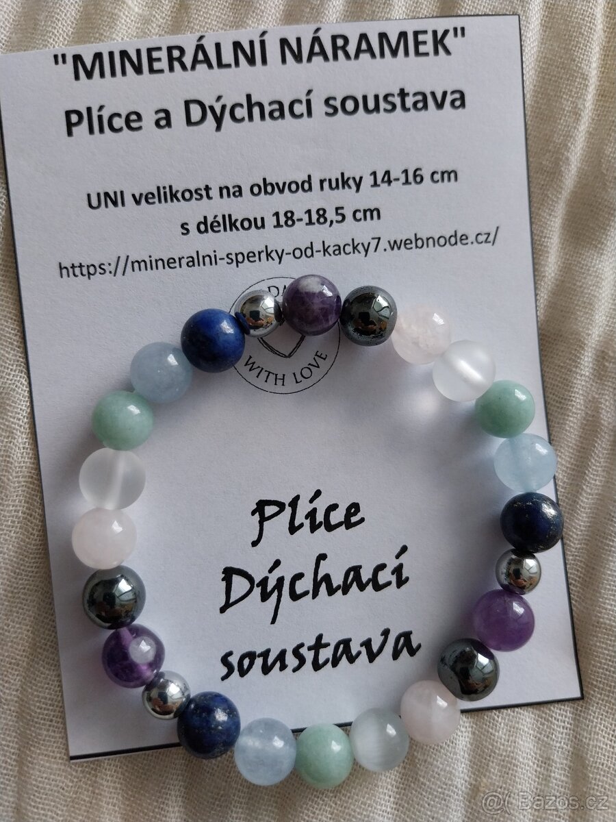 Minerální náramek "Plíce a dýchací soustava"
